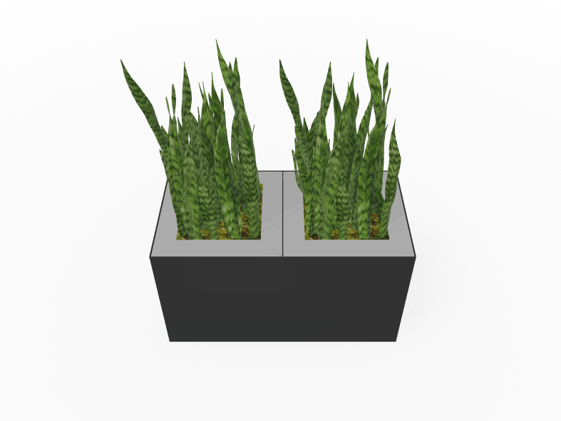 Magnuson Double - Compartment Wide Painted Steel Indoor Planter with Dual Removable Tops and Internal Liners (MAG - PIC - 2x30 - PL - PL - XXX) - SchoolOutlet