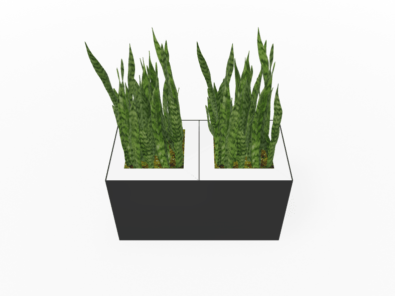 Magnuson Double - Compartment Wide Painted Steel Indoor Planter with Dual Removable Tops and Internal Liners (MAG - PIC - 2x30 - PL - PL - XXX) - SchoolOutlet