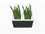 Magnuson Double - Compartment Wide Painted Steel Indoor Planter with Dual Removable Tops and Internal Liners (MAG - PIC - 2x30 - PL - PL - XXX) - SchoolOutlet