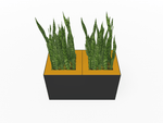 Magnuson Double - Compartment Wide Painted Steel Indoor Planter with Dual Removable Tops and Internal Liners (MAG - PIC - 2x30 - PL - PL - XXX) - SchoolOutlet