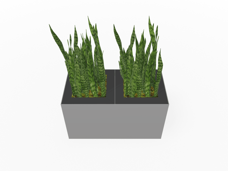 Magnuson Double - Compartment Wide Painted Steel Indoor Planter with Dual Removable Tops and Internal Liners (MAG - PIC - 2x30 - PL - PL - XXX) - SchoolOutlet