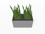 Magnuson Double - Compartment Wide Painted Steel Indoor Planter with Dual Removable Tops and Internal Liners (MAG - PIC - 2x30 - PL - PL - XXX) - SchoolOutlet