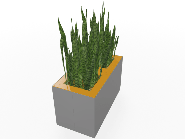 Magnuson Double - Compartment Wide Painted Steel Indoor Planter with Dual Removable Tops and Internal Liners (MAG - PIC - 2x30 - PL - PL - XXX) - SchoolOutlet