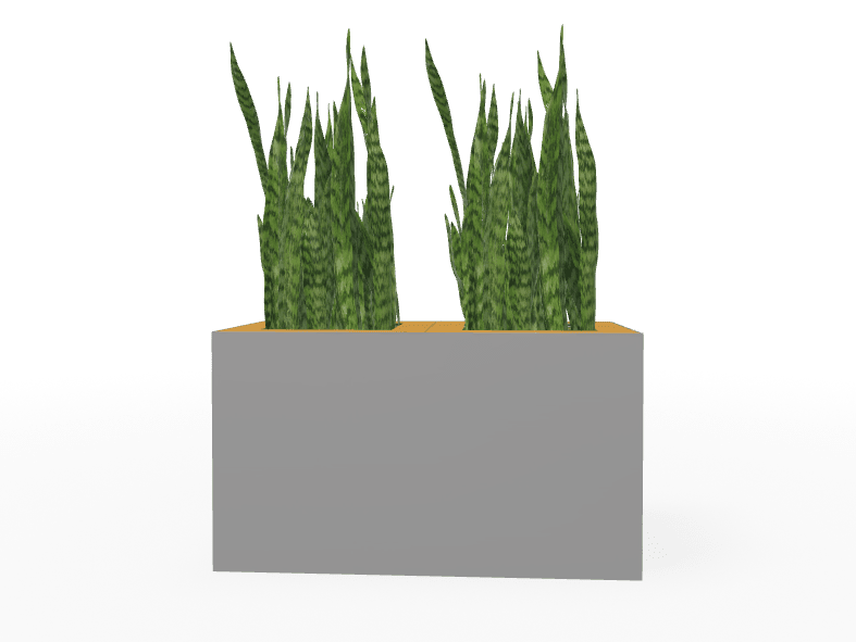 Magnuson Double - Compartment Wide Painted Steel Indoor Planter with Dual Removable Tops and Internal Liners (MAG - PIC - 2x30 - PL - PL - XXX) - SchoolOutlet