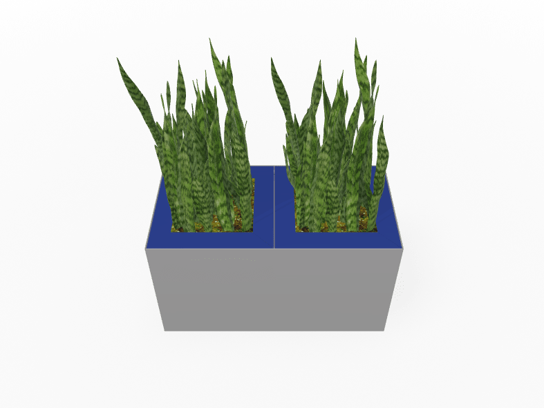 Magnuson Double - Compartment Wide Painted Steel Indoor Planter with Dual Removable Tops and Internal Liners (MAG - PIC - 2x30 - PL - PL - XXX) - SchoolOutlet