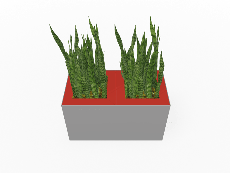 Magnuson Double - Compartment Wide Painted Steel Indoor Planter with Dual Removable Tops and Internal Liners (MAG - PIC - 2x30 - PL - PL - XXX) - SchoolOutlet