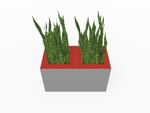 Magnuson Double - Compartment Wide Painted Steel Indoor Planter with Dual Removable Tops and Internal Liners (MAG - PIC - 2x30 - PL - PL - XXX) - SchoolOutlet