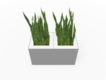 Magnuson Double - Compartment Wide Painted Steel Indoor Planter with Dual Removable Tops and Internal Liners (MAG - PIC - 2x30 - PL - PL - XXX) - SchoolOutlet