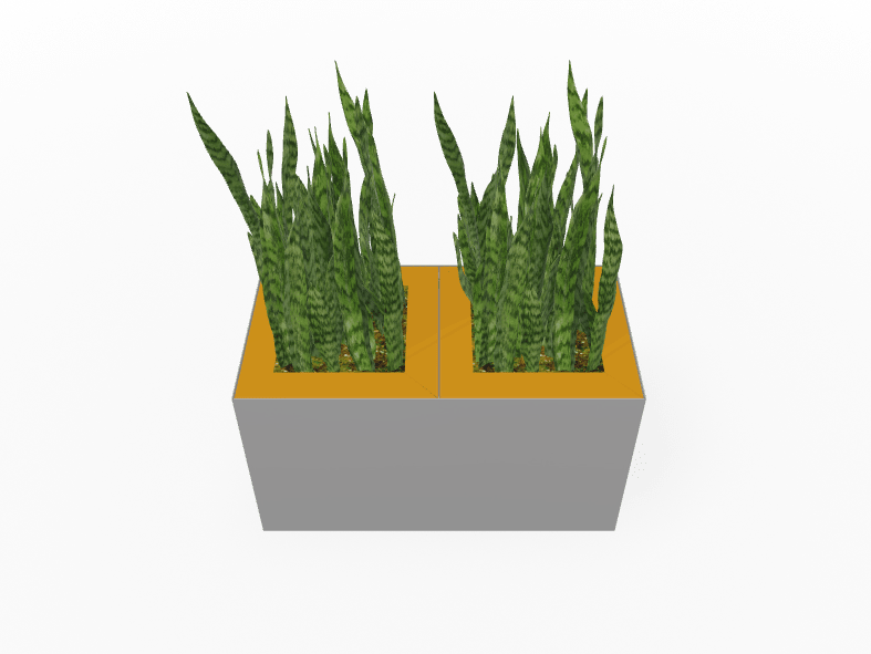 Magnuson Double - Compartment Wide Painted Steel Indoor Planter with Dual Removable Tops and Internal Liners (MAG - PIC - 2x30 - PL - PL - XXX) - SchoolOutlet