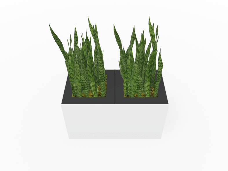 Magnuson Double - Compartment Wide Painted Steel Indoor Planter with Dual Removable Tops and Internal Liners (MAG - PIC - 2x30 - PL - PL - XXX) - SchoolOutlet