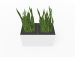 Magnuson Double - Compartment Wide Painted Steel Indoor Planter with Dual Removable Tops and Internal Liners (MAG - PIC - 2x30 - PL - PL - XXX) - SchoolOutlet