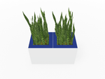 Magnuson Double - Compartment Wide Painted Steel Indoor Planter with Dual Removable Tops and Internal Liners (MAG - PIC - 2x30 - PL - PL - XXX) - SchoolOutlet