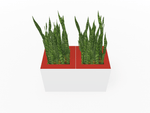 Magnuson Double - Compartment Wide Painted Steel Indoor Planter with Dual Removable Tops and Internal Liners (MAG - PIC - 2x30 - PL - PL - XXX) - SchoolOutlet