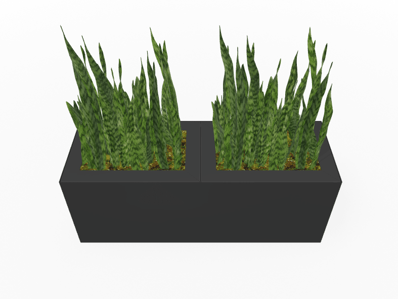 Magnuson Double - Compartment Wide Painted Steel Indoor Planter with Dual Removable Tops and Internal Liners (MAG - PIC - 2x45R - PL - PL - XXX) - SchoolOutlet