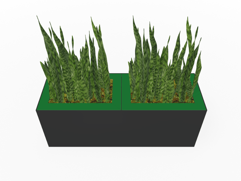Magnuson Double - Compartment Wide Painted Steel Indoor Planter with Dual Removable Tops and Internal Liners (MAG - PIC - 2x45R - PL - PL - XXX) - SchoolOutlet