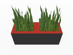 Magnuson Double - Compartment Wide Painted Steel Indoor Planter with Dual Removable Tops and Internal Liners (MAG - PIC - 2x45R - PL - PL - XXX) - SchoolOutlet