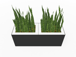 Magnuson Double - Compartment Wide Painted Steel Indoor Planter with Dual Removable Tops and Internal Liners (MAG - PIC - 2x45R - PL - PL - XXX) - SchoolOutlet