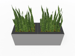 Magnuson Double - Compartment Wide Painted Steel Indoor Planter with Dual Removable Tops and Internal Liners (MAG - PIC - 2x45R - PL - PL - XXX) - SchoolOutlet
