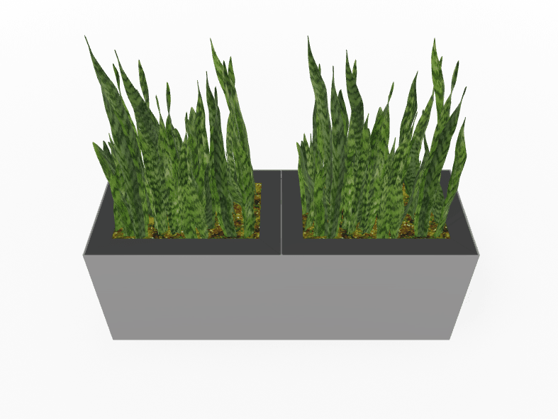 Magnuson Double - Compartment Wide Painted Steel Indoor Planter with Dual Removable Tops and Internal Liners (MAG - PIC - 2x45R - PL - PL - XXX) - SchoolOutlet