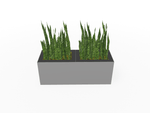 Magnuson Double - Compartment Wide Painted Steel Indoor Planter with Dual Removable Tops and Internal Liners (MAG - PIC - 2x45R - PL - PL - XXX) - SchoolOutlet