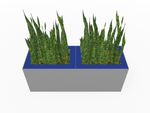 Magnuson Double - Compartment Wide Painted Steel Indoor Planter with Dual Removable Tops and Internal Liners (MAG - PIC - 2x45R - PL - PL - XXX) - SchoolOutlet