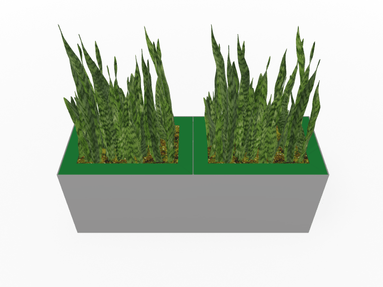Magnuson Double - Compartment Wide Painted Steel Indoor Planter with Dual Removable Tops and Internal Liners (MAG - PIC - 2x45R - PL - PL - XXX) - SchoolOutlet