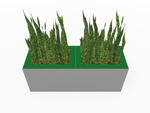 Magnuson Double - Compartment Wide Painted Steel Indoor Planter with Dual Removable Tops and Internal Liners (MAG - PIC - 2x45R - PL - PL - XXX) - SchoolOutlet