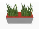 Magnuson Double - Compartment Wide Painted Steel Indoor Planter with Dual Removable Tops and Internal Liners (MAG - PIC - 2x45R - PL - PL - XXX) - SchoolOutlet