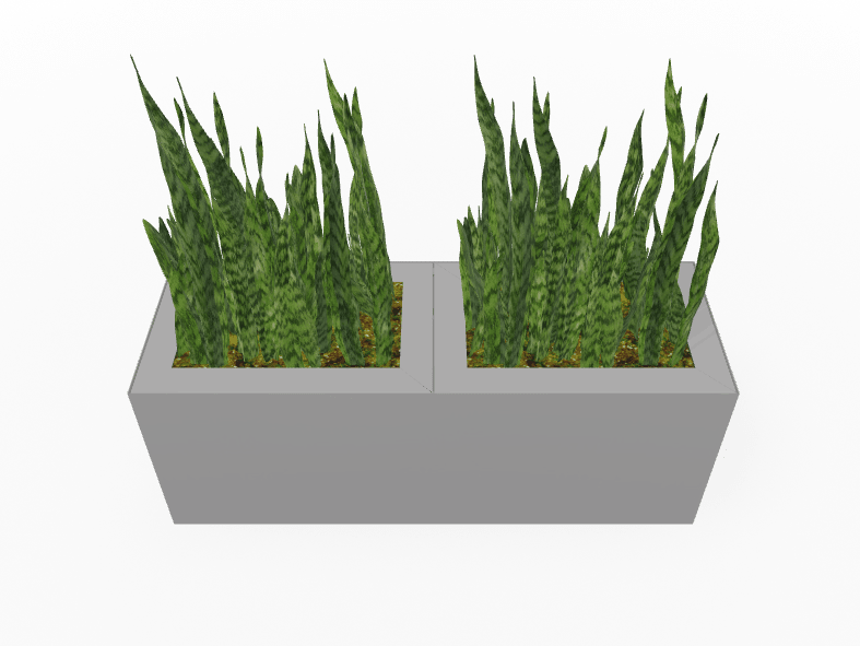 Magnuson Double - Compartment Wide Painted Steel Indoor Planter with Dual Removable Tops and Internal Liners (MAG - PIC - 2x45R - PL - PL - XXX) - SchoolOutlet