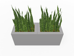 Magnuson Double - Compartment Wide Painted Steel Indoor Planter with Dual Removable Tops and Internal Liners (MAG - PIC - 2x45R - PL - PL - XXX) - SchoolOutlet