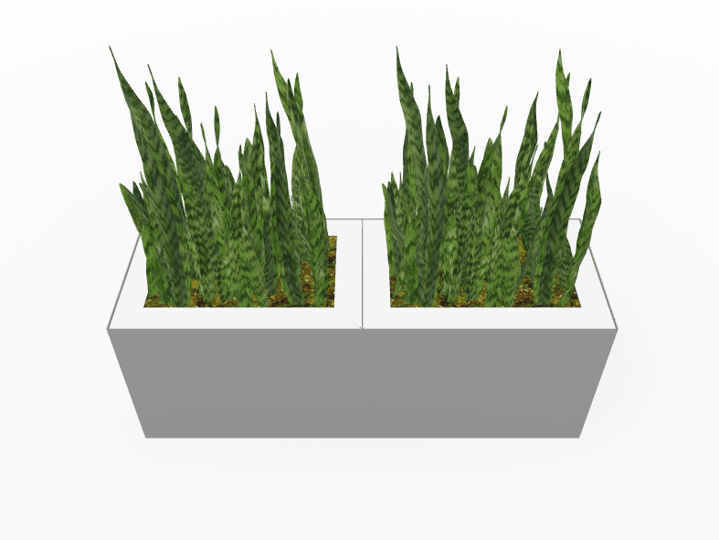 Magnuson Double - Compartment Wide Painted Steel Indoor Planter with Dual Removable Tops and Internal Liners (MAG - PIC - 2x45R - PL - PL - XXX) - SchoolOutlet