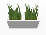 Magnuson Double - Compartment Wide Painted Steel Indoor Planter with Dual Removable Tops and Internal Liners (MAG - PIC - 2x45R - PL - PL - XXX) - SchoolOutlet