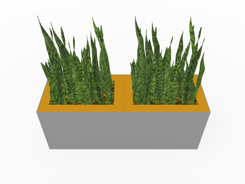 Magnuson Double - Compartment Wide Painted Steel Indoor Planter with Dual Removable Tops and Internal Liners (MAG - PIC - 2x45R - PL - PL - XXX) - SchoolOutlet