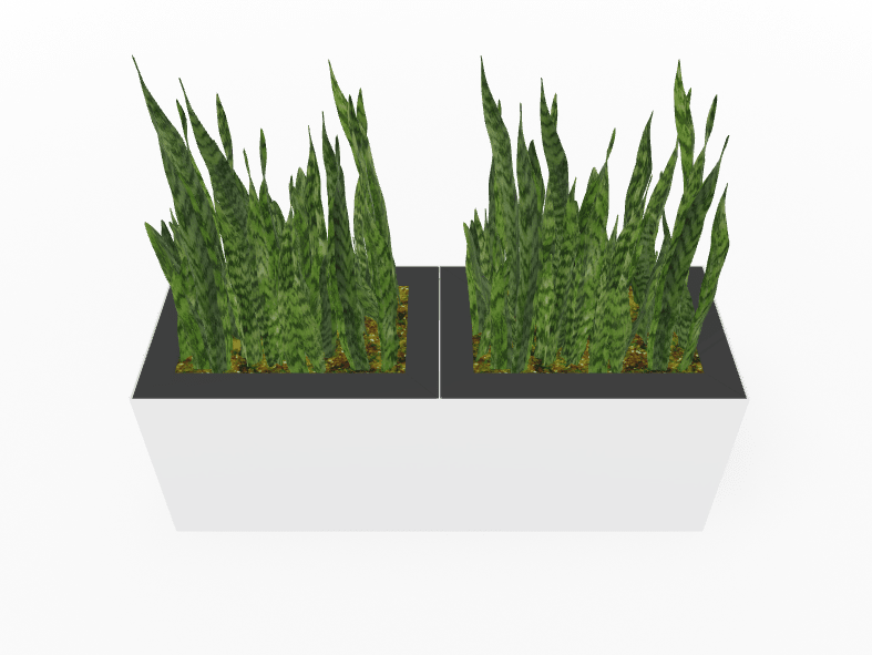 Magnuson Double - Compartment Wide Painted Steel Indoor Planter with Dual Removable Tops and Internal Liners (MAG - PIC - 2x45R - PL - PL - XXX) - SchoolOutlet