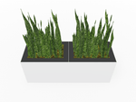 Magnuson Double - Compartment Wide Painted Steel Indoor Planter with Dual Removable Tops and Internal Liners (MAG - PIC - 2x45R - PL - PL - XXX) - SchoolOutlet