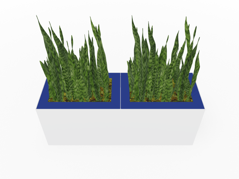 Magnuson Double - Compartment Wide Painted Steel Indoor Planter with Dual Removable Tops and Internal Liners (MAG - PIC - 2x45R - PL - PL - XXX) - SchoolOutlet
