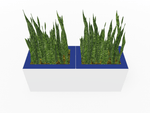 Magnuson Double - Compartment Wide Painted Steel Indoor Planter with Dual Removable Tops and Internal Liners (MAG - PIC - 2x45R - PL - PL - XXX) - SchoolOutlet