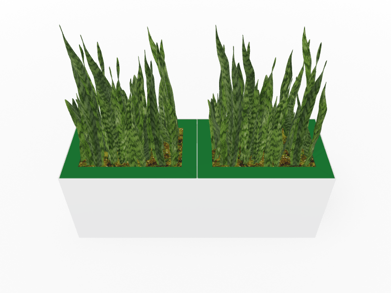 Magnuson Double - Compartment Wide Painted Steel Indoor Planter with Dual Removable Tops and Internal Liners (MAG - PIC - 2x45R - PL - PL - XXX) - SchoolOutlet