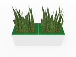 Magnuson Double - Compartment Wide Painted Steel Indoor Planter with Dual Removable Tops and Internal Liners (MAG - PIC - 2x45R - PL - PL - XXX) - SchoolOutlet
