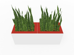 Magnuson Double - Compartment Wide Painted Steel Indoor Planter with Dual Removable Tops and Internal Liners (MAG - PIC - 2x45R - PL - PL - XXX) - SchoolOutlet
