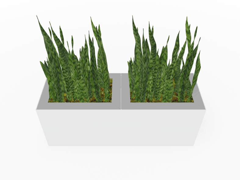 Magnuson Double - Compartment Wide Painted Steel Indoor Planter with Dual Removable Tops and Internal Liners (MAG - PIC - 2x45R - PL - PL - XXX) - SchoolOutlet
