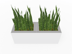 Magnuson Double - Compartment Wide Painted Steel Indoor Planter with Dual Removable Tops and Internal Liners (MAG - PIC - 2x45R - PL - PL - XXX) - SchoolOutlet