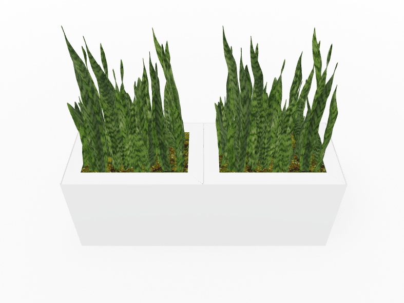 Magnuson Double - Compartment Wide Painted Steel Indoor Planter with Dual Removable Tops and Internal Liners (MAG - PIC - 2x45R - PL - PL - XXX) - SchoolOutlet