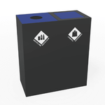 Magnuson PIC - 2x60 32 - Gallon Double - Compartment Painted Steel Waste & Recycling Receptacle (MAG - PIC - 2x60) - SchoolOutlet