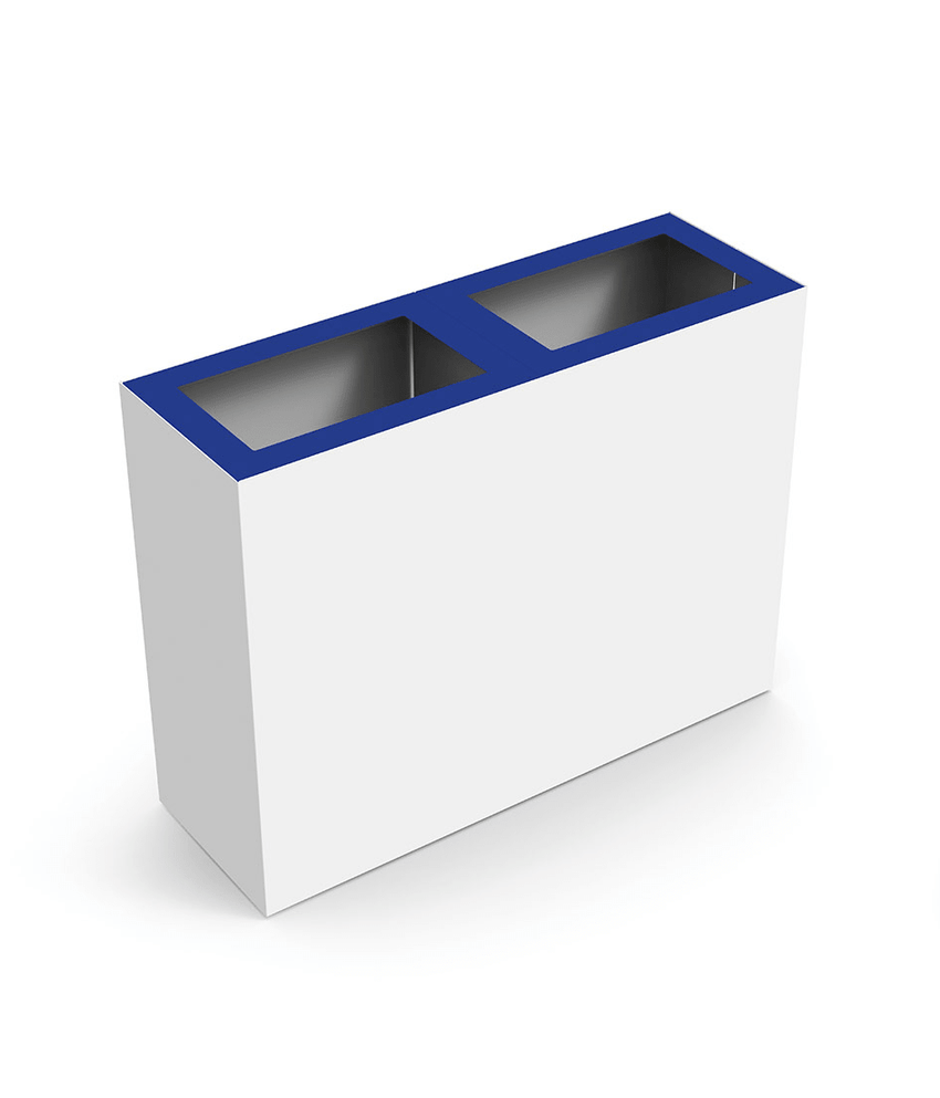 Magnuson PIC - 2x60 32 - Gallon Double - Compartment Painted Steel Waste & Recycling Receptacle (MAG - PIC - 2x60) - SchoolOutlet