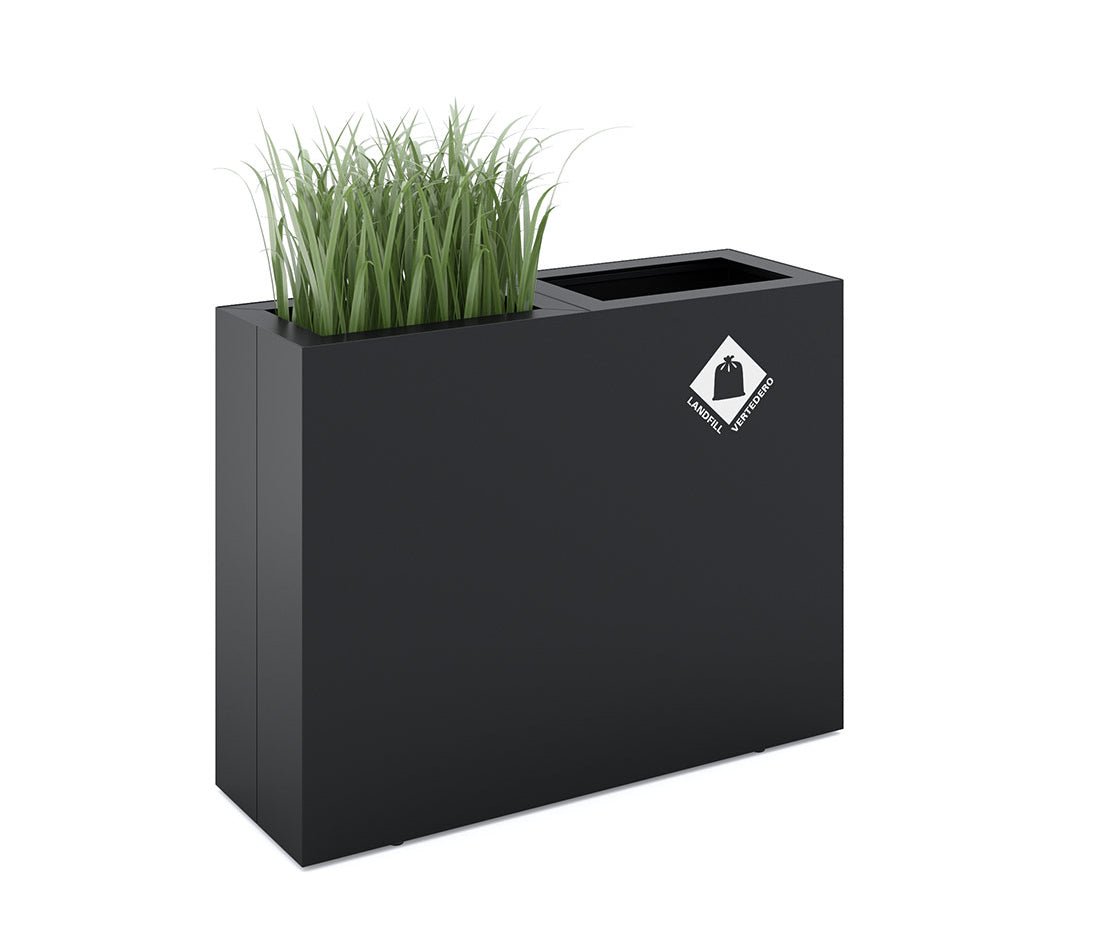 Magnuson PIC - 2x60 32 - Gallon Double - Compartment Painted Steel Waste & Recycling Receptacle (MAG - PIC - 2x60) - SchoolOutlet