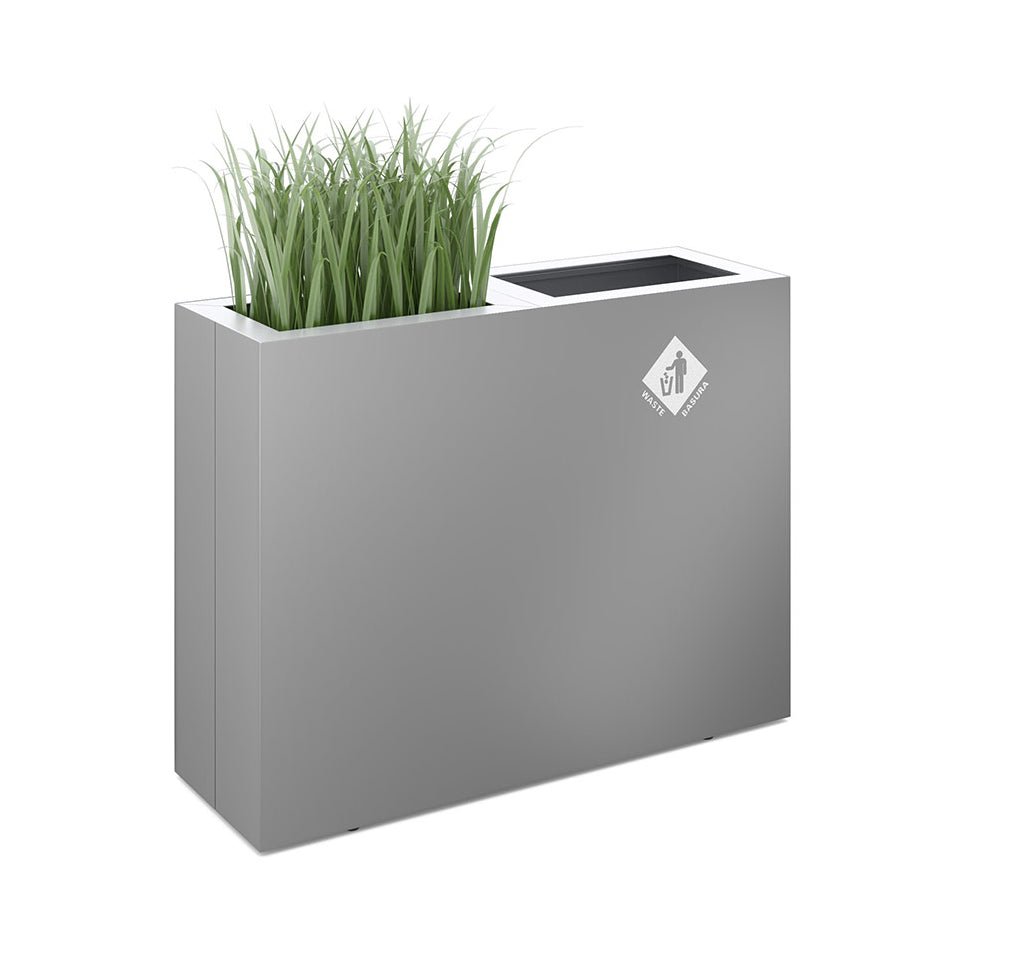 Magnuson PIC - 2x60 32 - Gallon Double - Compartment Painted Steel Waste & Recycling Receptacle (MAG - PIC - 2x60) - SchoolOutlet