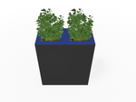 Magnuson Double - Compartment Wide Painted Steel Indoor Planter with Dual Removable Tops and Internal Liners (MAG - PIC - 2x60 - PL - PL - XXX) - SchoolOutlet
