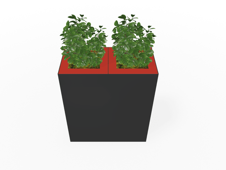 Magnuson Double - Compartment Wide Painted Steel Indoor Planter with Dual Removable Tops and Internal Liners (MAG - PIC - 2x60 - PL - PL - XXX) - SchoolOutlet