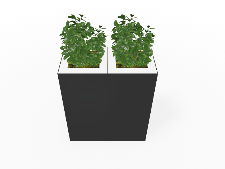 Magnuson Double - Compartment Wide Painted Steel Indoor Planter with Dual Removable Tops and Internal Liners (MAG - PIC - 2x60 - PL - PL - XXX) - SchoolOutlet